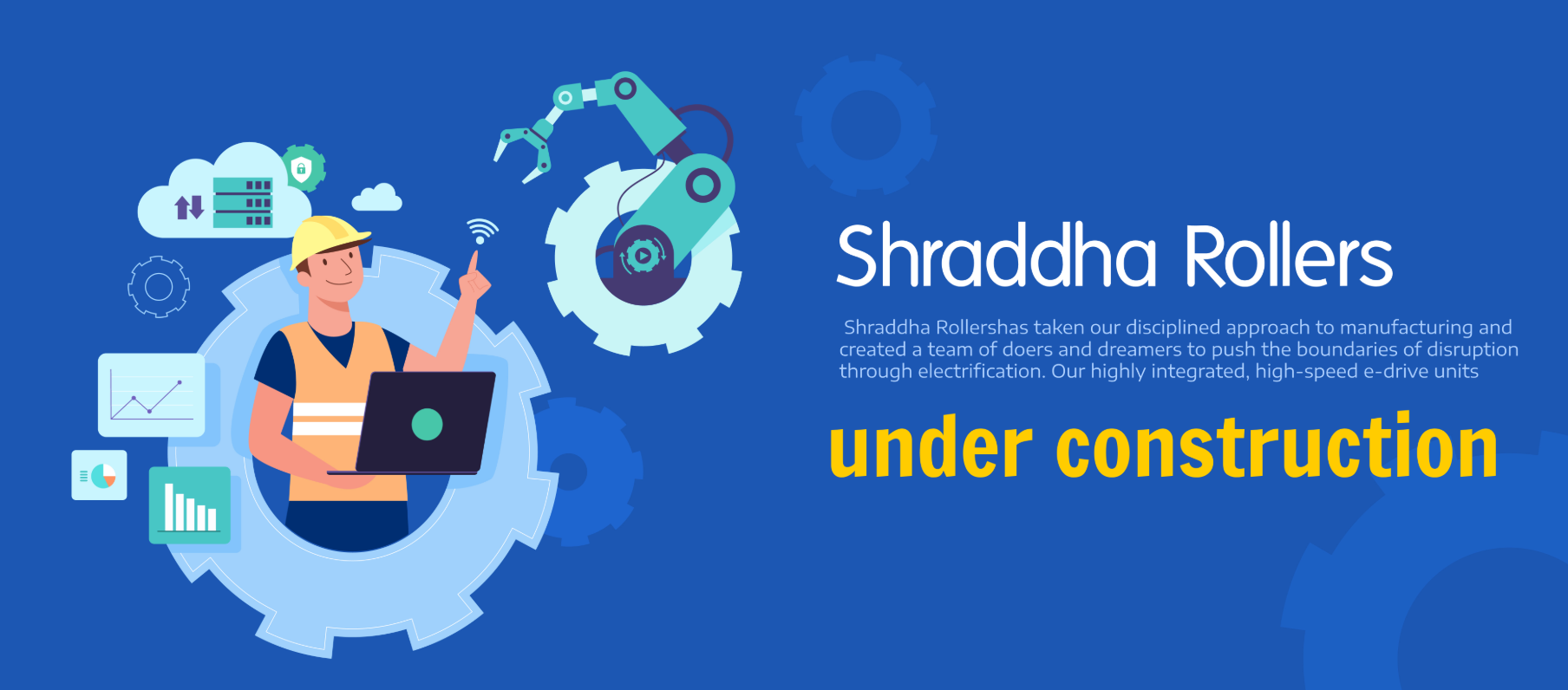 Shraddha Rollers engineering and manufacturing banner